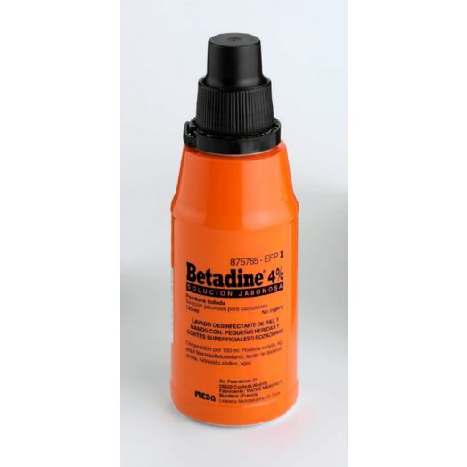 BETADINE JABONOSO 40 MG/ML SOLUCION CUTANEA , 1 frasco de 125 ml