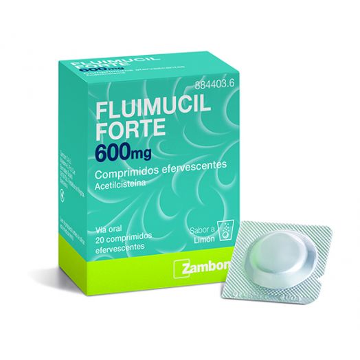 FLUIMUCIL FORTE 600 mg COMPRIMIDOS EFERVESCENTES , 20 comprimidos