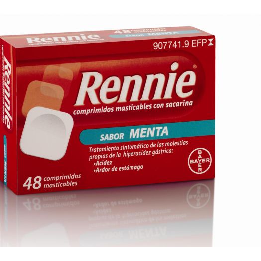 RENNIE  680 MG/80 MG COMPRIMIDOS MASTICABLES CON SACARINA , 48 comprimidos