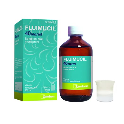 FLUIMUCIL 40mg/ml SOLUCION ORAL , 1 frasco de 200 ml