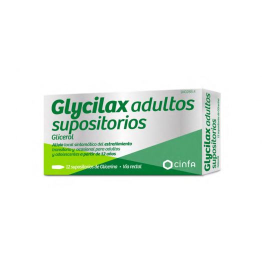 GLYCILAX ADULTOS SUPOSITORIOS , 12 supositorios