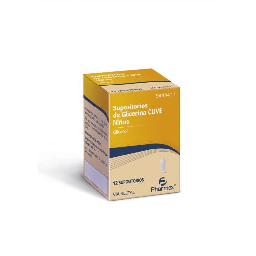 SUPOSITORIOS DE GLICERINA CUVE NIÑOS, 12 supositorios