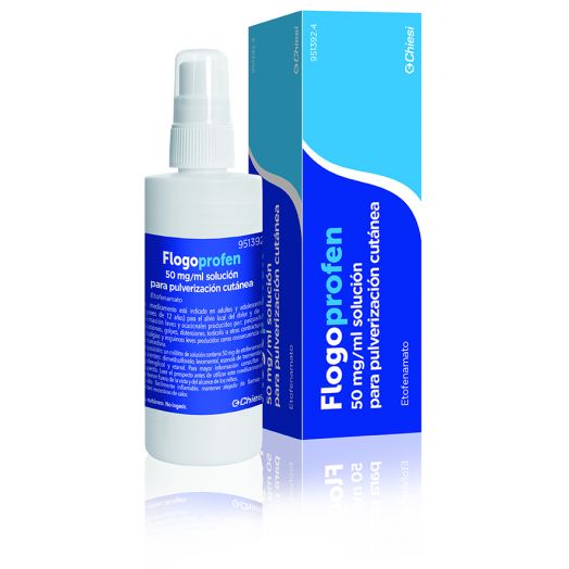 FLOGOPROFEN 50 mg/ml SOLUCION PARA PULVERIZACION CUTANEA , 1 frasco de 100 ml