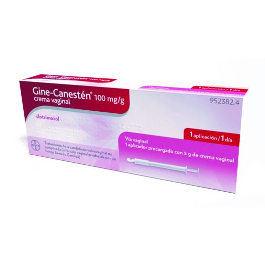 GINE-CANESTEN 100 mg/g CREMA VAGINAL , 1 tubo de 5 g