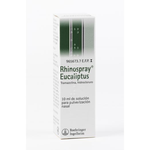 RHINOSPRAY EUCALIPTUS 1,18 mg/ ml SOLUCION PARA PULVERIZACION NASAL , 1 envase pulverizador de 10 ml