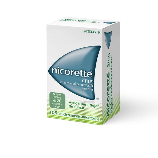 NICORETTE 2 mg CHICLES MEDICAMENTOSOS, 105 chicles