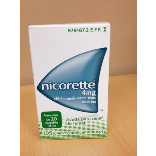 NICORETTE 4 mg CHICLES MEDICAMENTOSOS, 105 chicles