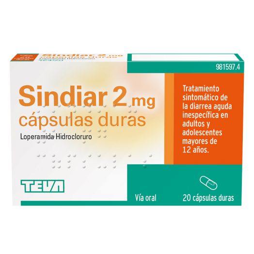 SINDIAR 2 mg CAPSULAS DURAS , 20 cápsulas