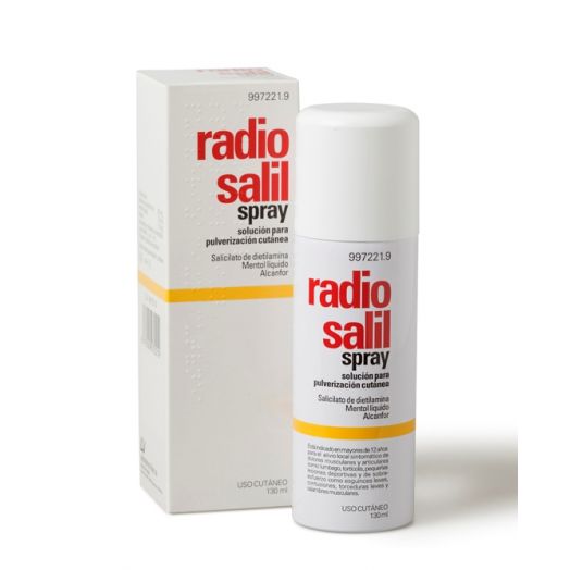 RADIO SALIL SPRAY SOLUCION PARA PULVERIZACION CUTANEA , 1 envase a presión de 130 ml