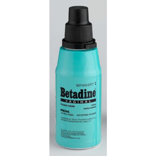 BETADINE VAGINAL 100 MG/ML SOLUCION VAGINAL , 1 frasco de 125 ml