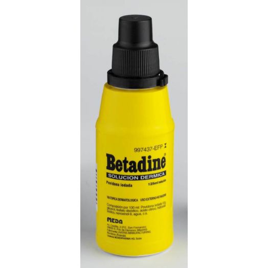 BETADINE 100 MG/ML SOLUCIÓN CUTÁNEA , 1 frasco de 125 ml