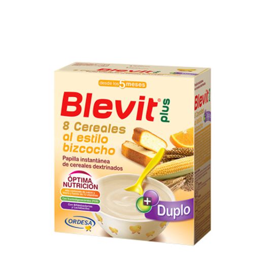 Papilla Blevit Plus Duplo 8 Cereales al Estilo Bizcocho