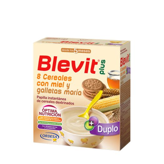 Papilla Blevit Plus Duplo 8 Cereales, Miel y Galletas Maria