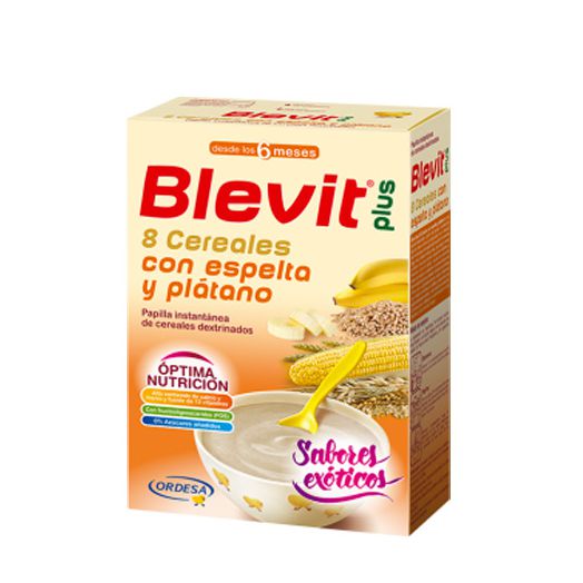 Papilla Blevit Plus 8 Cereales, Espelta y Platano