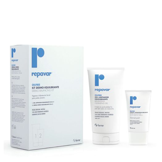 Repavar Oilfree Kit Dermo-Equilibrante Gel 150 ml + Crema 50 ml